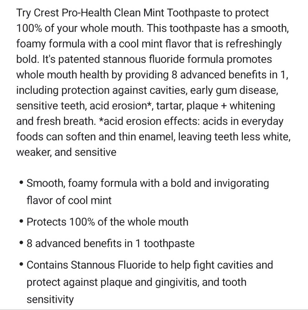 ⭐4/$15 Crest Pro-Health Toothpaste Clean Mint - Picture 12 of 13